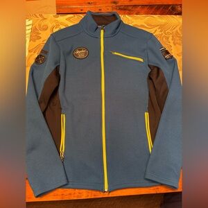 Spyder Men's Performance Jacket in Blue with Yellow Accents